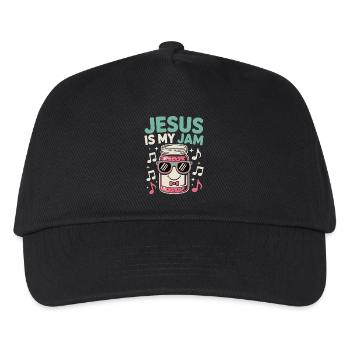 Chemise chrétienne avec humour confiture - Casquette de baseball Enfant - noir - Devant