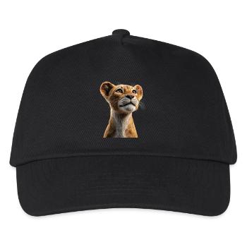 Löwin Lioness Mom Löwe Löwinnen Mama Wilde Löwen - Kinder Basecap - Schwarz - Vorne