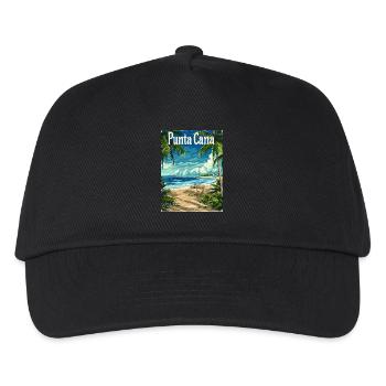Punta Cana Tropisches Paradies Strandidylle - Kinder Basecap - Schwarz - Vorne