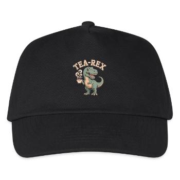 Tea-Rex – The Tea Dino - Kids’ Baseball Cap - black - Front