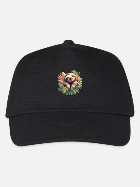 Faultiere Faultier - Kinder Basecap - Schwarz