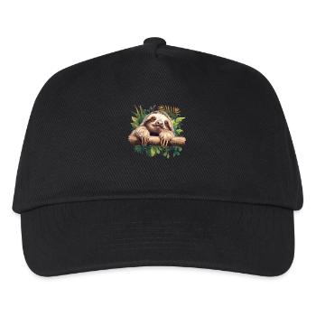 Faultiere Faultier - Kinder Basecap - Schwarz - Vorne
