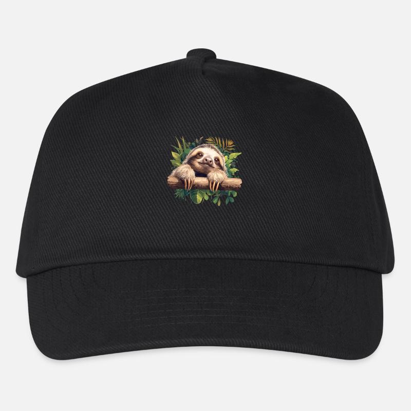 Faultiere Faultier - Kinder Basecap - Schwarz