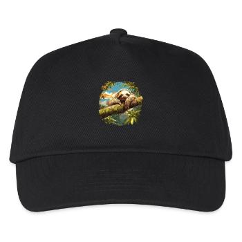 Faultiere Faultier - Kinder Basecap - Schwarz - Vorne