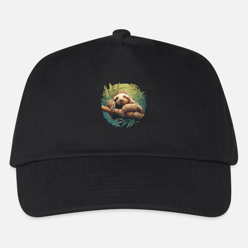 Faultiere Faultier - Kinder Basecap - Schwarz