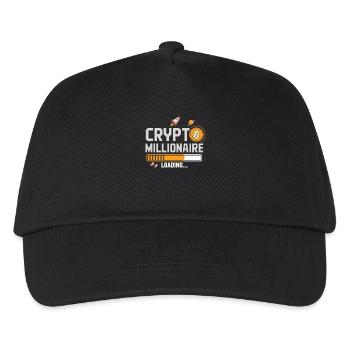 Crypto Loading – Become a Millionaire - Kids’ Baseball Cap - black - Front
