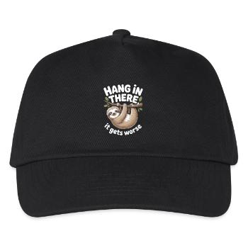 Hang in there funny sloth - Kids’ Baseball Cap - black - Front
