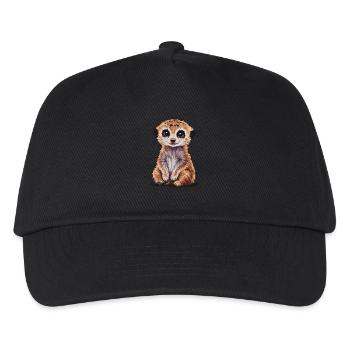 Niedliches Erdmännchen für Tierliebhaber und - Kinder Basecap - Schwarz - Vorne