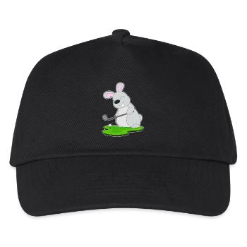 Hase Golf Golfschläger - Kinder Basecap - Schwarz - Vorne