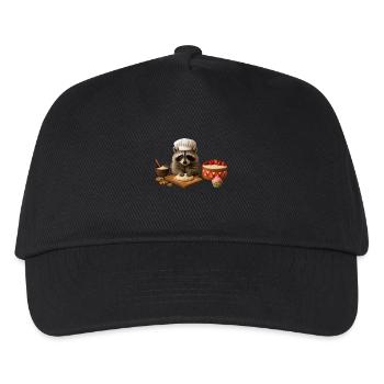 Raccoon Baking - Kids’ Baseball Cap - black - Front
