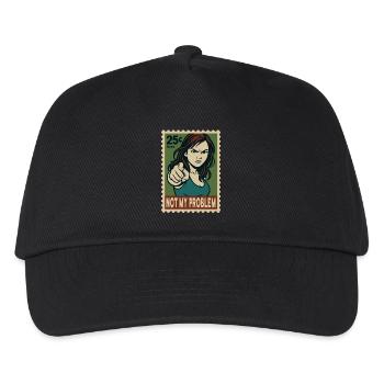 Femme pointant du doigt Pas mon problème - Casquette de baseball Enfant - noir - Devant