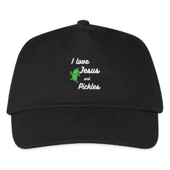 Pickles and Jesus Religious - Kids’ Baseball Cap - black - Front