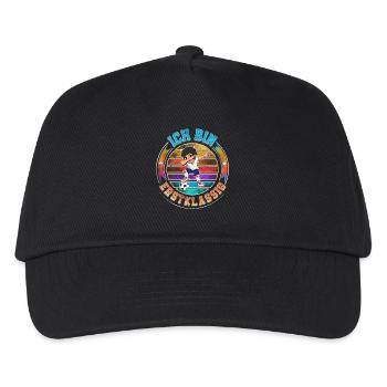 Ich Bin Erstklassig Einschulung - Kinder Basecap - Schwarz - Vorne