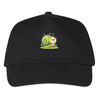 Schnecken Schnecke - Kinder Basecap - Schwarz - Vorne