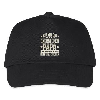 Dachdecker Papa - Kinder Basecap - Schwarz - Vorne