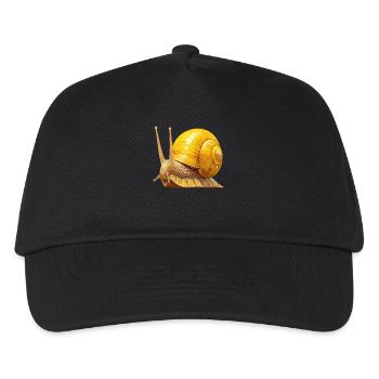 Schnecken Schnecke - Kinder Basecap - Schwarz - Vorne