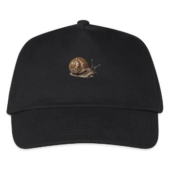 Schnecken Schnecke - Kinder Basecap - Schwarz - Vorne