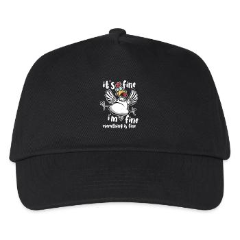 Chicken - It's fine, I'm fine, everything is fine - Kids’ Baseball Cap - black - Front