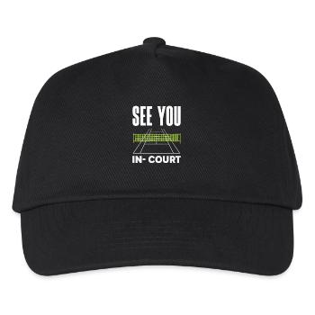 Tennis Players See You In Court - Kids’ Baseball Cap - black - Front