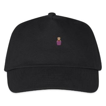 Bear in breast pocket - Kids’ Baseball Cap - black - Front