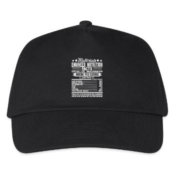 Materials Engineer Nutrition Facts - Kids’ Baseball Cap - black - Front