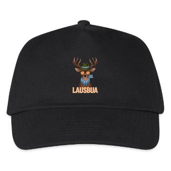 Lausbua deer with sunglasses and hat - Kids’ Baseball Cap - black - Front