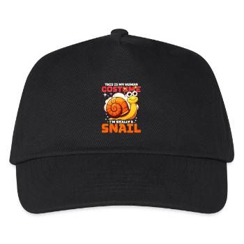Schnecke - Kinder Basecap - Schwarz - Vorne
