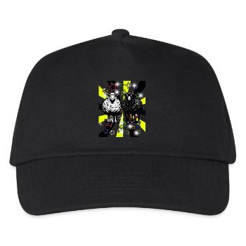 Retro Schafe Schaf Vintage 60er Lämmer Kinder - Kinder Basecap - Schwarz - Vorne