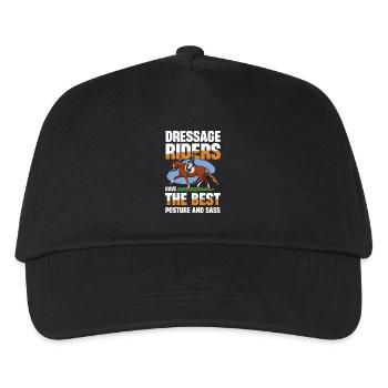 Dressurreiter Haben Die Beste Haltung Und - Kinder Basecap - Schwarz - Vorne