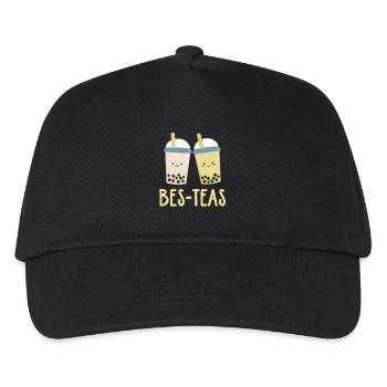 Bubble Tea, Boba, Boba-Tee ein Genuss - Kinder Basecap - Schwarz - Vorne