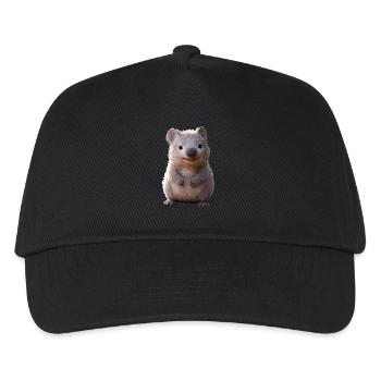 Wombat Australien Beuteltier Süßer Wombat - Kinder Basecap - Schwarz - Vorne