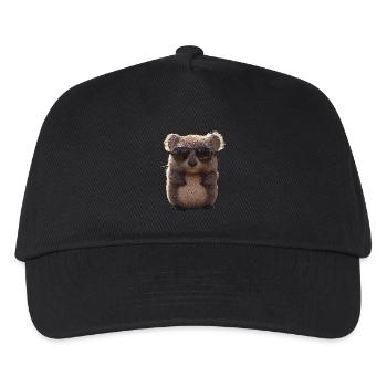 Wombat Australien Beuteltier Süßer Wombat - Kinder Basecap - Schwarz - Vorne
