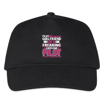 Pilot Proud Pilot Girlfriend - Kids’ Baseball Cap - black - Front