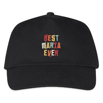 Best Maria Ever Retro First Name Text Saying - Kids’ Baseball Cap - black - Front