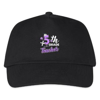 Funny 5th Grade Teacher - Kids’ Baseball Cap - black - Front