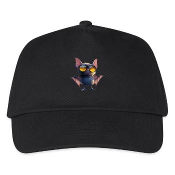 Fledermaus Flughund Vampir Bat Süße Fledemäuse - Kinder Basecap - Schwarz - Vorne