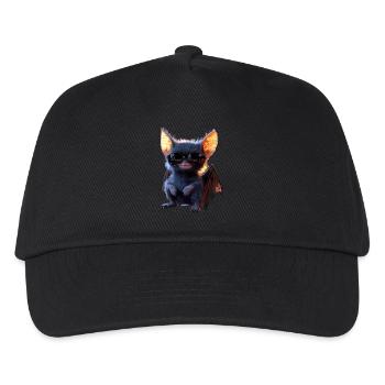 Fledermaus Flughund Vampir Bat Süße Fledemäuse - Kinder Basecap - Schwarz - Vorne