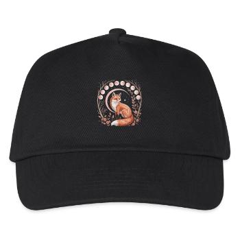 Magic Fox Moon Phases Shirt - Kids’ Baseball Cap - black - Front