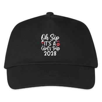 Oh Sip It's A Girls Trip 2028 - Kids’ Baseball Cap - black - Front