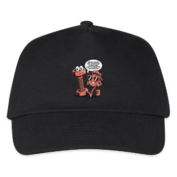 Wenn jemand eine Schraube locker hat Mutter Spruch - Kinder Basecap - Schwarz - Vorne