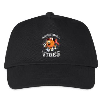 Basketball-Vibes - Kinder Basecap - Schwarz - Vorne