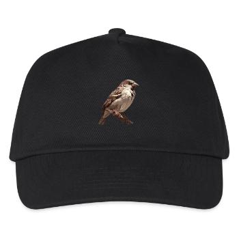 Spatzen Spatz - Kinder Basecap - Schwarz - Vorne