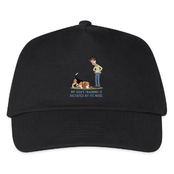 Das Training meines Hundes wird von seiner Nase... - Kinder Basecap - Schwarz - Vorne