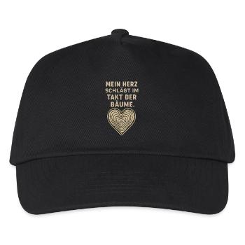 Heart of Wood – Nature Lover Edition - Kids’ Baseball Cap - black - Front