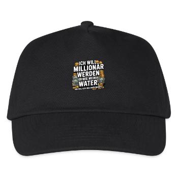 I want to be a millionaire like my father – humor - Kids’ Baseball Cap - black - Front
