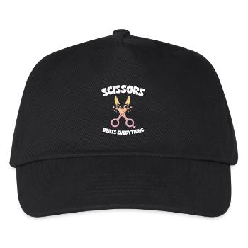 Ciseaux Battre Tout Ciseaux Pierre Papier Cadeau - Casquette de baseball Enfant - noir - Devant