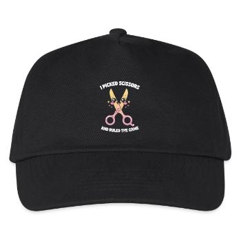 Picked Scissors Ruled Game - Scissors Stone Paper - Kids’ Baseball Cap - black - Front