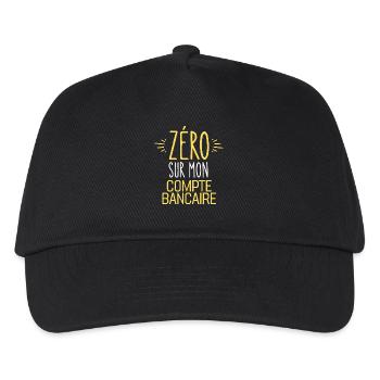 ZERO Sur Mon Compte Bancaire - Casquette de baseball Enfant - noir - Devant