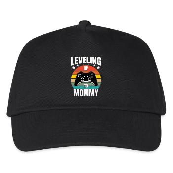 Leveling Up To Mommy Gaming Gamer - Kinder Basecap - Schwarz - Vorne