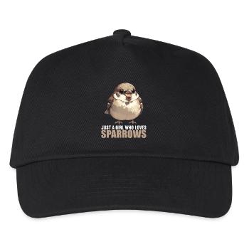 Spatzen Spatz - Kinder Basecap - Schwarz - Vorne